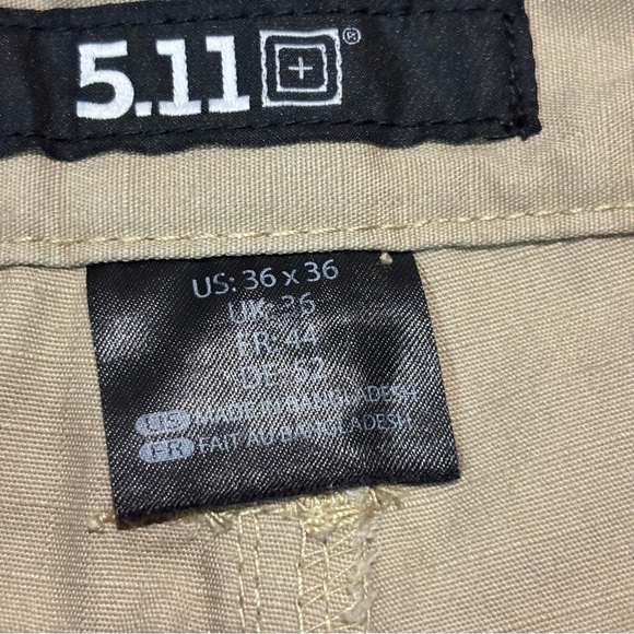 5.11 Tactical ABR Pro Pants Men’s 36 X 36 KHAKI FlexLite Rip-stop 9 Pocket 511 - Picture 4 of 8